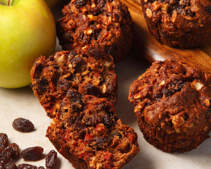 Raisin Apply Nut Muffins